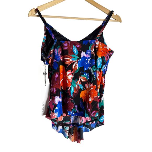 Magicsuit Flower Child Floral Separate Rita Ruffle Tankini Swimsuit Top Size 12 - Picture 9 of 10